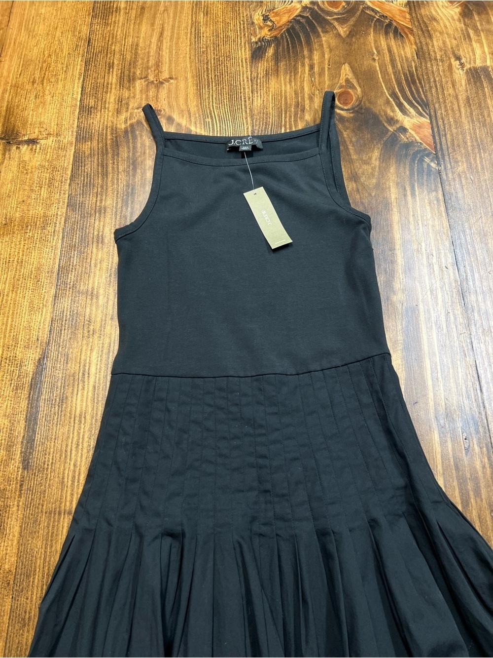 J. Crew Pintuck Mixy Drop Waist Midi Dress in Black Size XXS - Picture 6 of 9